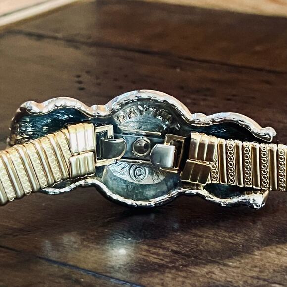 Vintage 80s Gold Rope Belt Two Tone Silver Clasp Waist Cinch Statement Day Lor main image 8